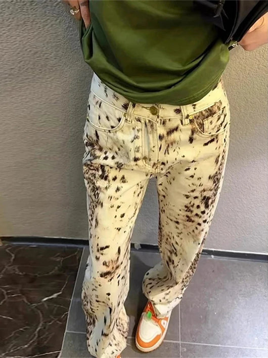 Snow Leopard Denim Jeans
